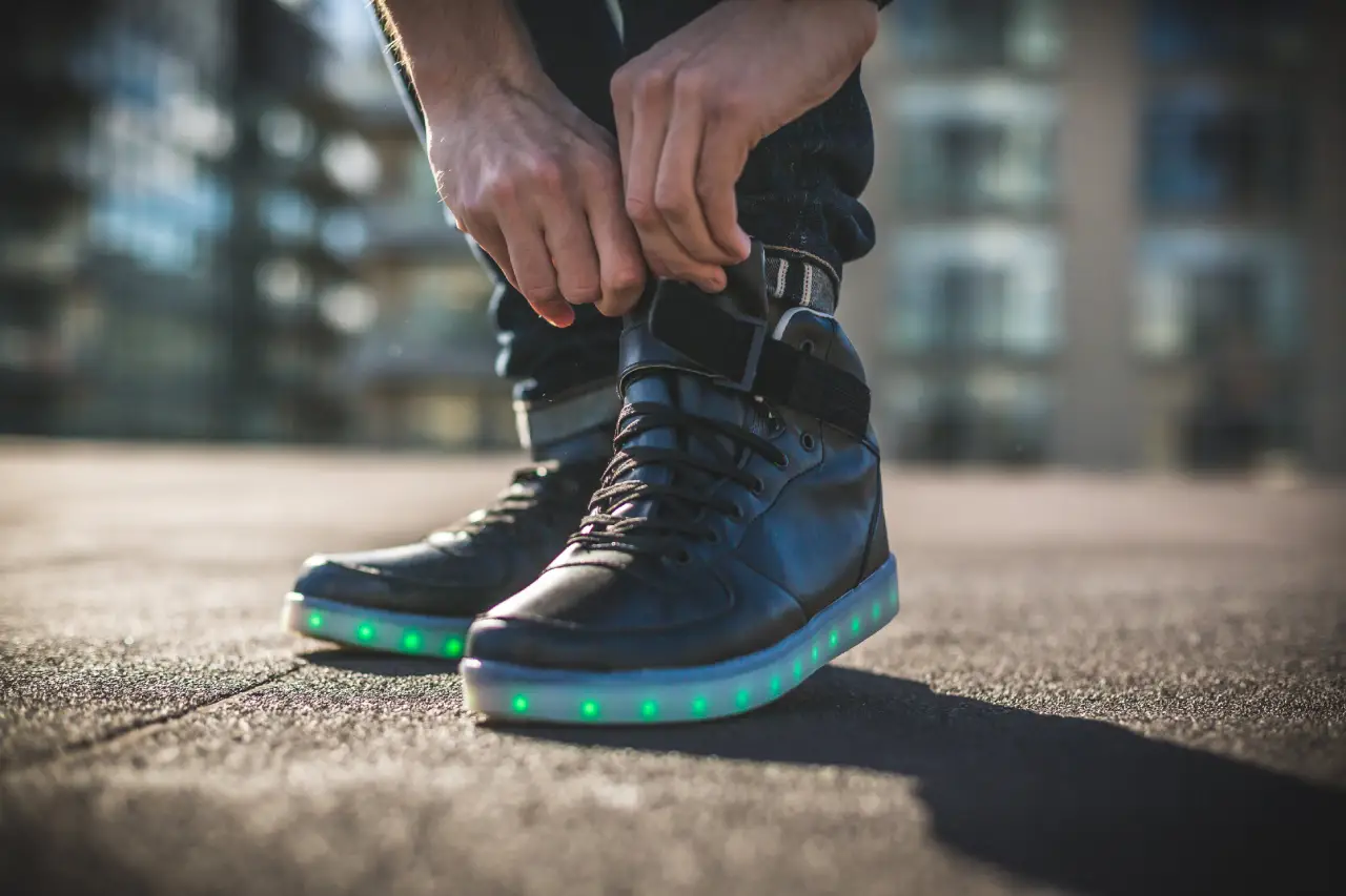 USB charging Luminous LED Leather Shoes USB charging Luminous LED Leather Shoes